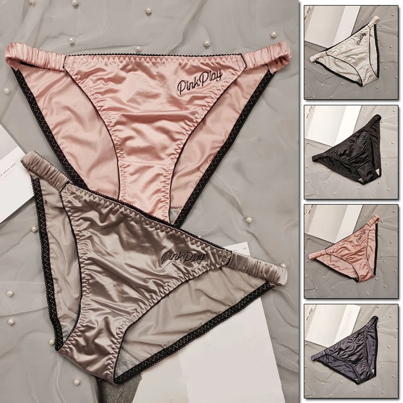 

Ice Silk Panties for Women Sexy Transparent Briefs Seamless Breathable Middle Rise Underpants Comfort Soft Underwear Women