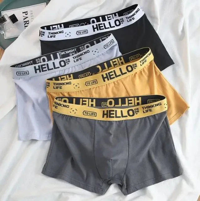 Comfortable Cotton Boxer Shorts for Men 4Pcs Breathable Underwear - Image 2
