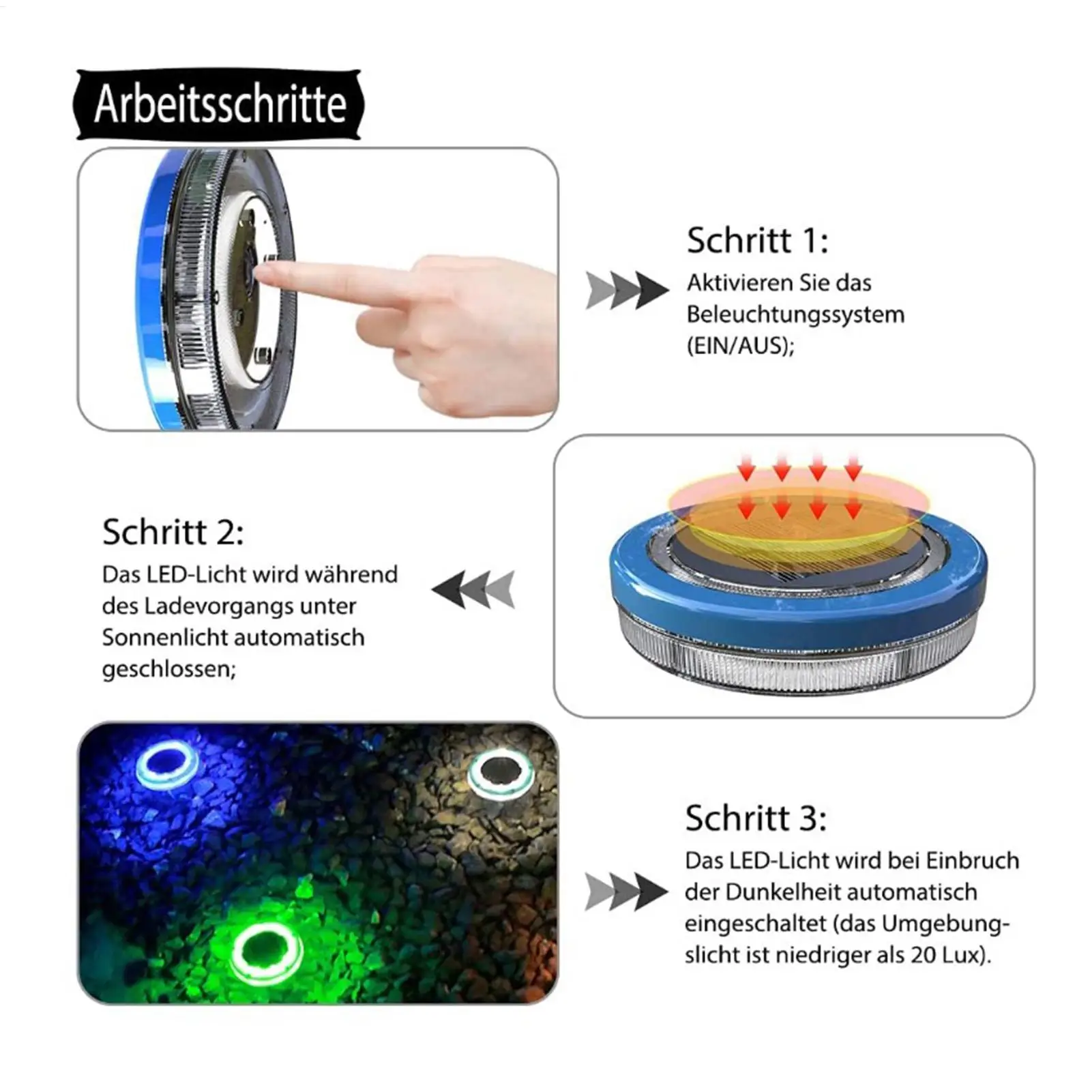 Solar Powered Floating Pool Lights Ip68 Waterproof LED Pool Decorative Light Outdoor Glow Light That Floats For Swimming Pool