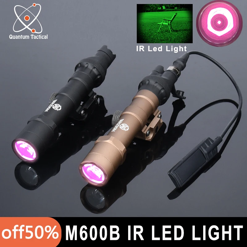 

Metal Wadsn M600B IR Led Light M600 Tactical Flashlight Light 500 Lumen Airsoft Hunting Weapon Scout Light Momentary AR15