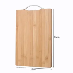 Large Rectangular Natural Bamboo Cutting Board - Double - Sided, Thick Solid Wood Design (1Pcs 32x22cm)