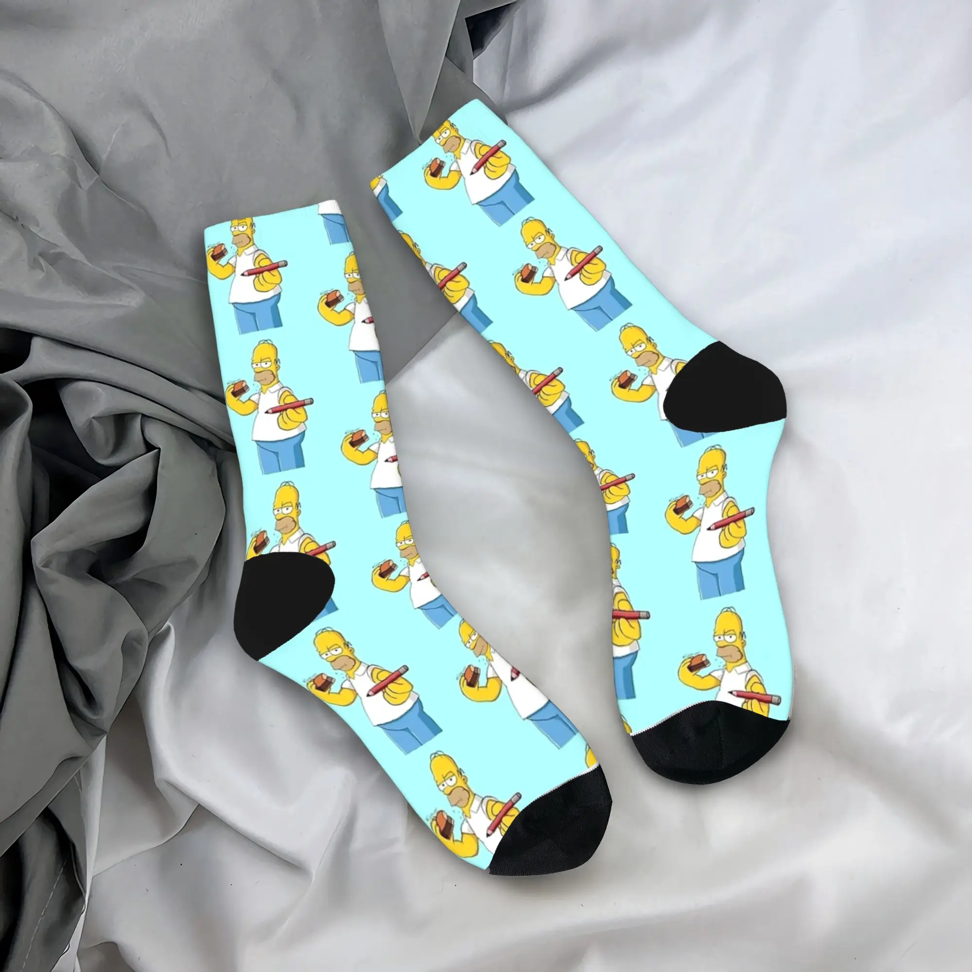 Whimsical Cartoon Character Crew Socks - Autumn Fashion Non-Slip Sports Socks