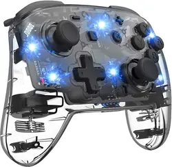 Wireless Switch Controller for Switch, Remote Pro Controller for Switch, Adjustable Turbo Vibration Motion Gyro Ergonomic,