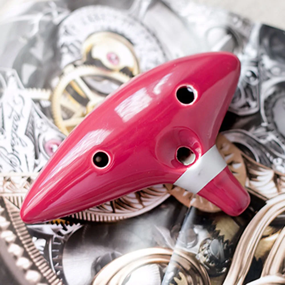 1Pocarina Ceramic Legend Of 12 Holes Ceramic Alto C Ocarina Flute Blue Inspired Time Strumento Musicale Per Accessori Per Principianti