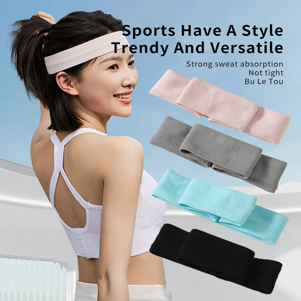 Sports Yoga Hair Band Solid Running Absorb Sweat Headband For Women Men Adjustable Make Up Hair Accessories Headwrap