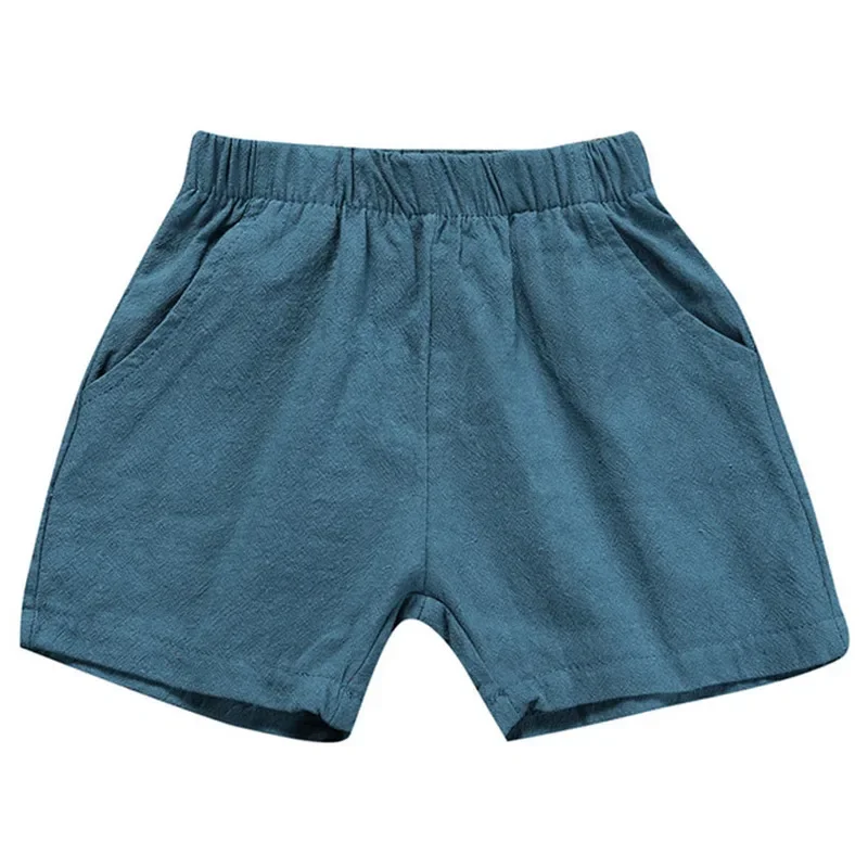 Baby Boys Shorts Summer Cotton Solid PP Linen Shorts for Boy Harem Pants Toddler Children Short Casual Kids Clothing 1-7y