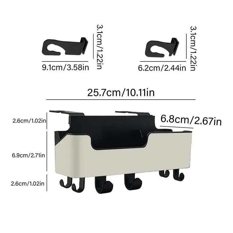 Backseat Car Organizer With Cup Holders Car Seat Storage Box Multifunctional Organizer With Cup Holder Headrest