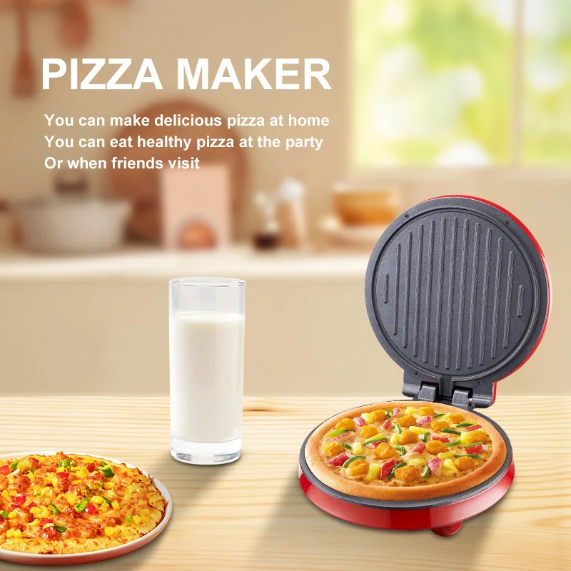 SK-08013 Electric Pizza Oven with Stone & Grill Pan, Large Electric Pizza Oven Countertop with Timer, Window, Pizza Make 3