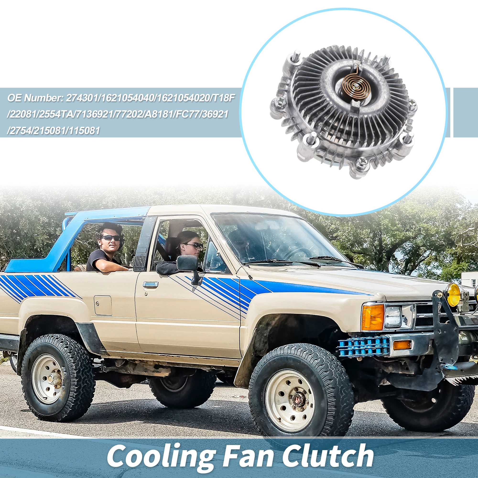 Toyota 4Runner L4 2.4L 1984-1995 No.274301용 UXCELL 엔진 냉각 팬 클러치