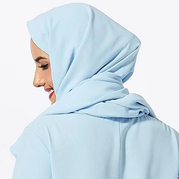 ETOSELL Women Muslim Hijabs Scarf Head Hijab Wrap Blue Full Cover up Shawls