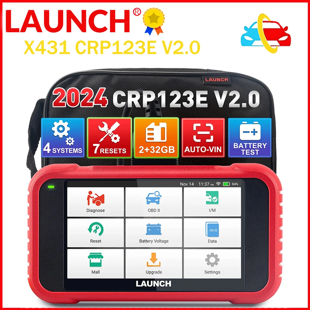 2024 Nuovo Lancio X431 Crp123E V2.0 Obd2 Scanner Strumenti Diagnostici Per Auto Abs Srs Engine At 4 System Scanner + 7 Reset Aggiornamento Gratuito