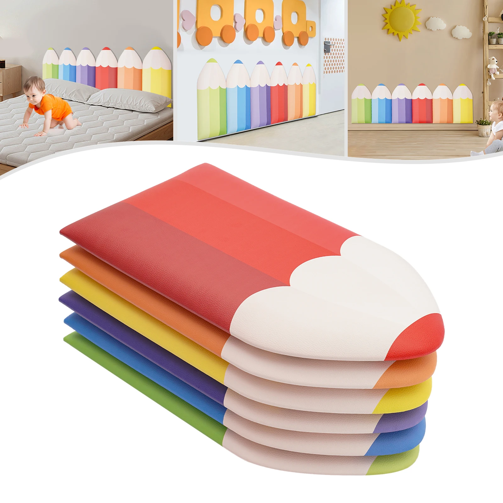 6 PCS Colored Pencils Wall Padding 1