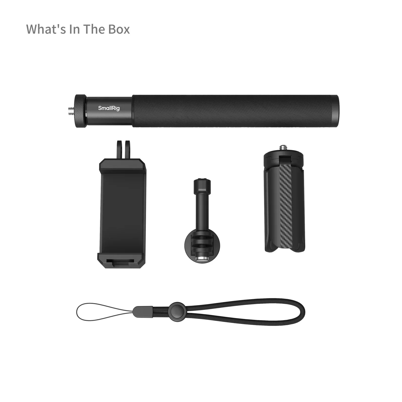 SmallRig Selfie Stick for Action Cameras with Smartphone Clamp for DJI Action 3