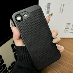 Ultra - Slim Cooling Mesh Phone Case with Glass Lens Protection for iPhone 14 Plus (Black)