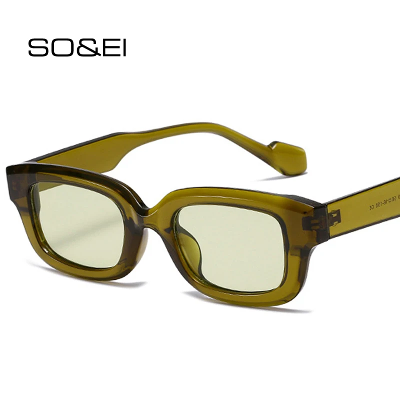 Small Rectangle Sunglasses Retro Candy Colours Uv400 Women_voghion.com