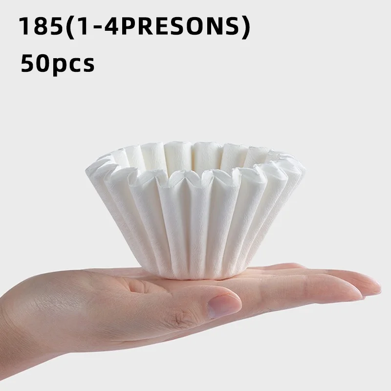 YRP أوراق فلتر القهوة 50 ورقة 1-2 أكواب 3-4 أكواب...