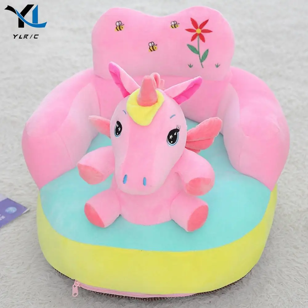 Cartoon Infants Backrest Cushion Non-slip Animal Babies Armchair Couch Covers Breathable Soft Elastic Unisex No Filler