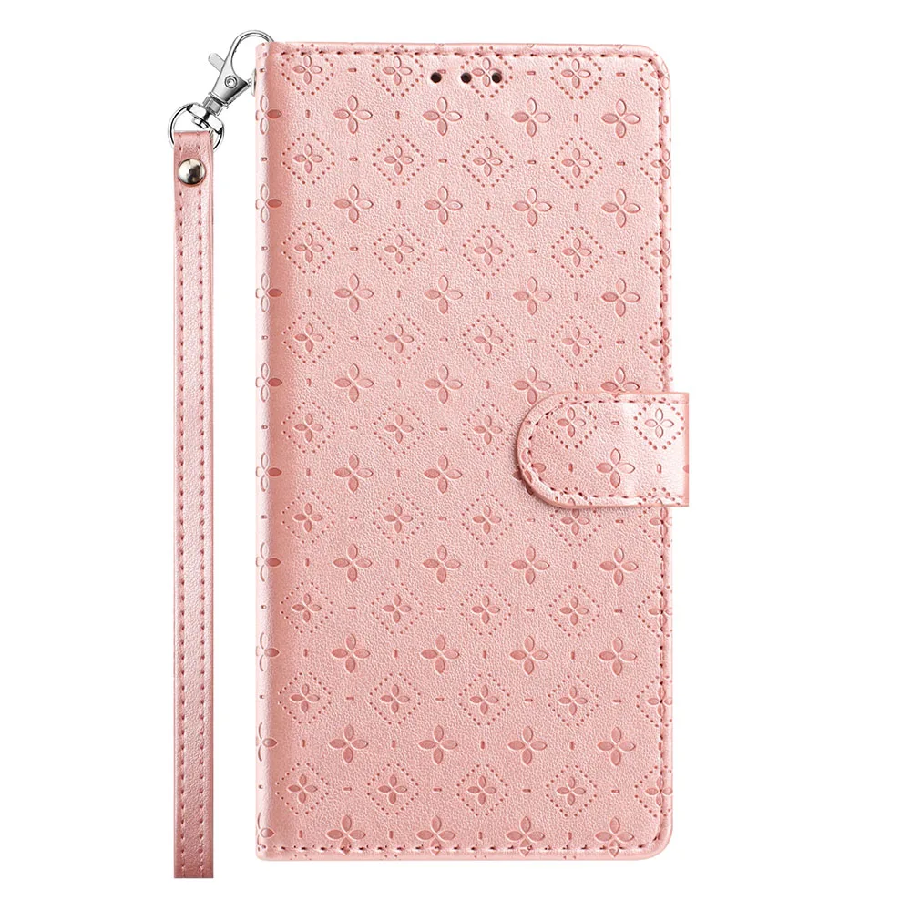 Elegant Leather Wallet Flip Case with Card Holder and Magnetic Closure