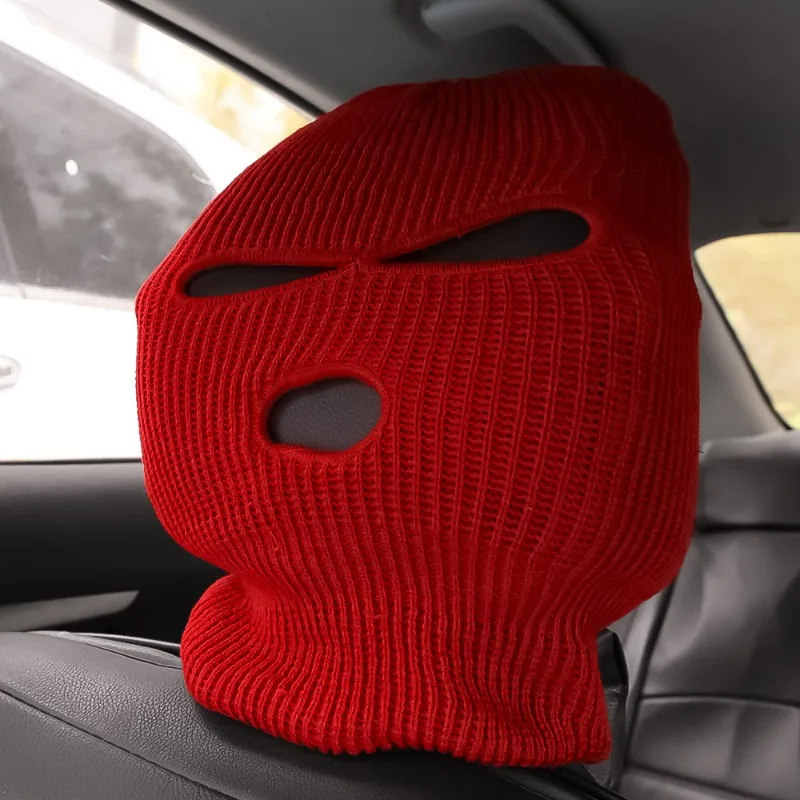 Car Seat Headrest Cover Balaclava 3Hole Full Cover Army Tactical Mask Halloween Christmas Car Decoration Motorcycle Helmet Caps