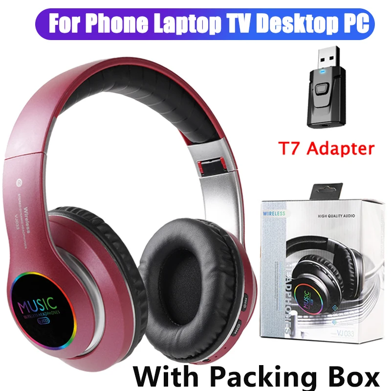 New HIFI Stereo Headphones Bluetooth Headphones Music Headphone Support SD Card With Mic Compatible With Laptop TV PC