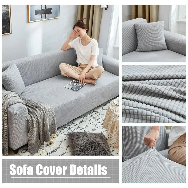 Elastic Jacquard Sofa Cover for Living Room Stretch Slipcovers Corner Sofa Covers L Shape 1 2 3 4 sofa cover