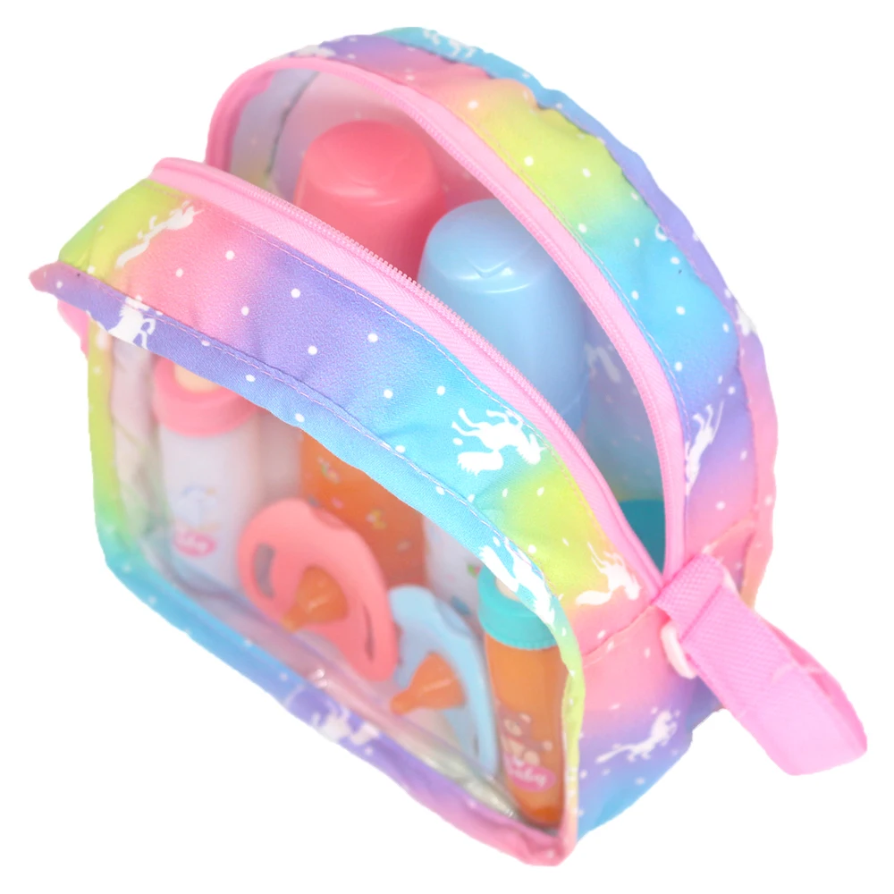 รูปสินค้า ชุดตุ๊กตา Rainbow พร้อมกระเป๋าใส่ 14 นิ้ว สำหรับเดินทาง