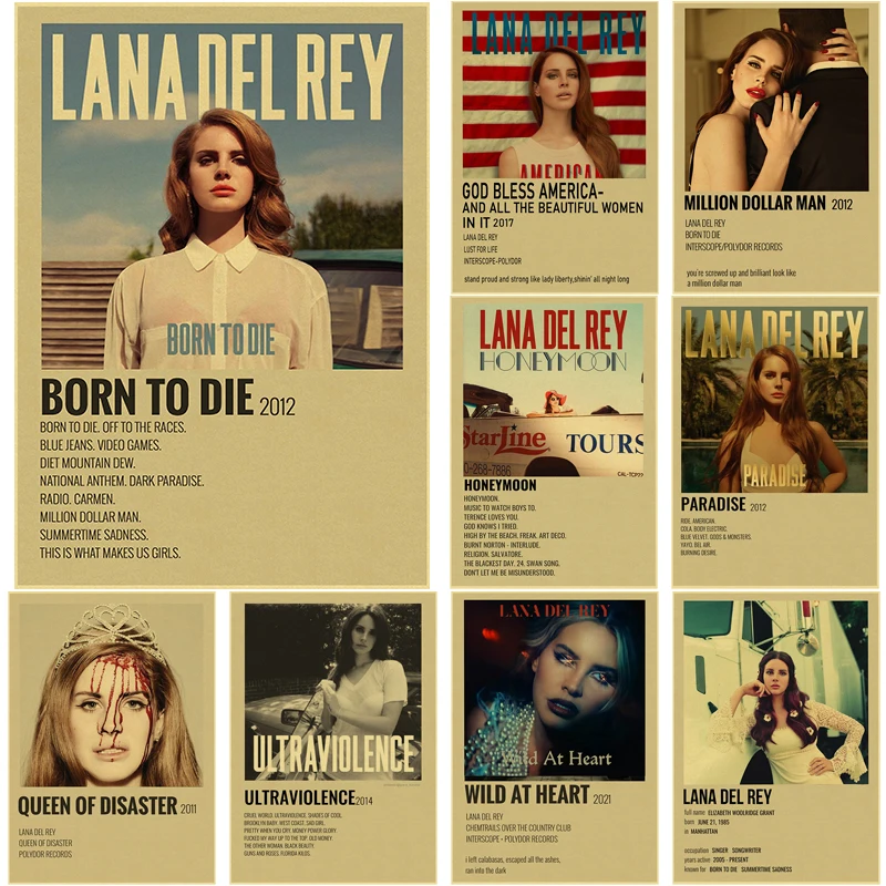 Lana Del Rey "Paradise" Art Music Album Poster HD Print 12” 16“ 20” 24“ Sizes 