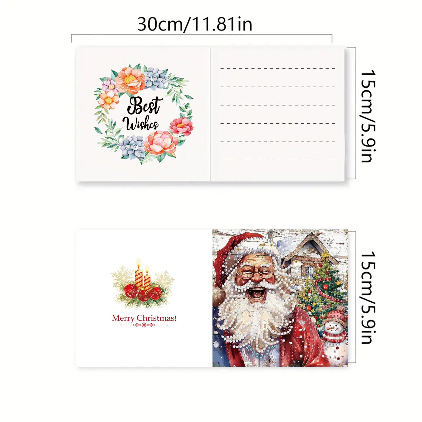6 piece DIY diamond painting set Christmas theme greeting card unique design irregular shape diamonds diamond painting diamond painting accessories painting set