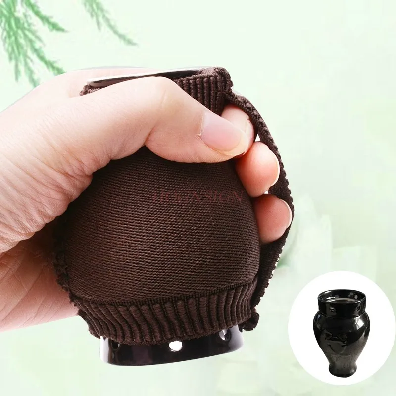 Small moxibustion pot ceramic face peach blossom moxibustion eye lymph ear box face beauty salon instrument