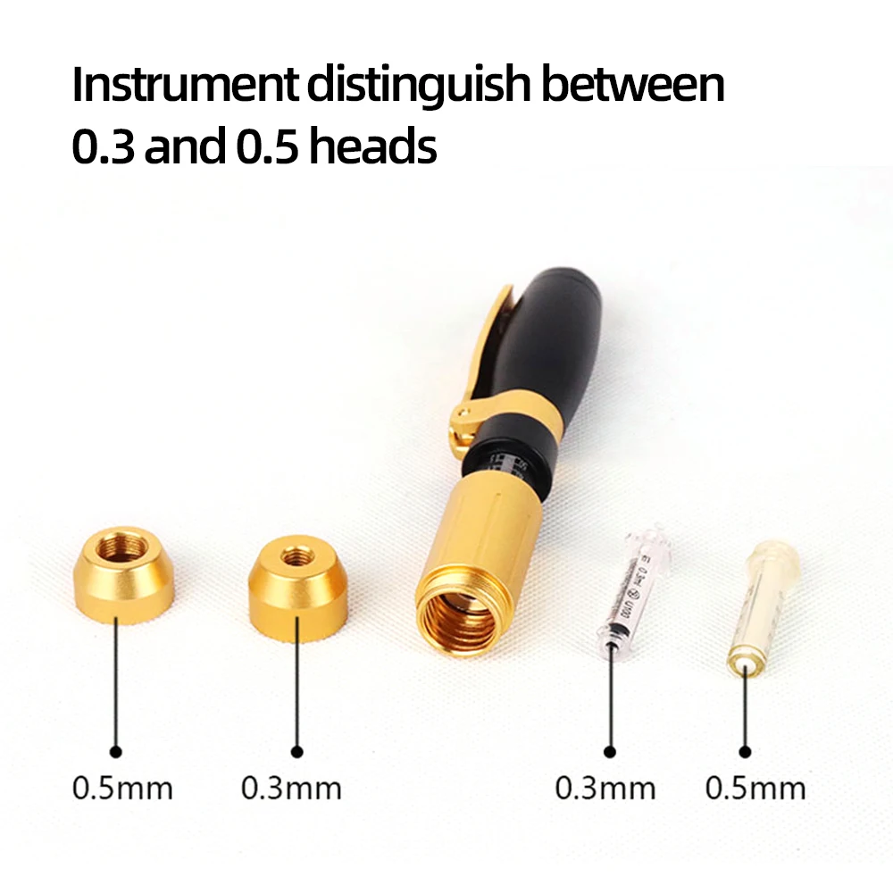 2 in1 Adjustable Pressure Pen Hyaluron Acid Pen Reduce Blemishes Wrinkles Thickening Lips Hyaluronic Acid Syringe Atomizer