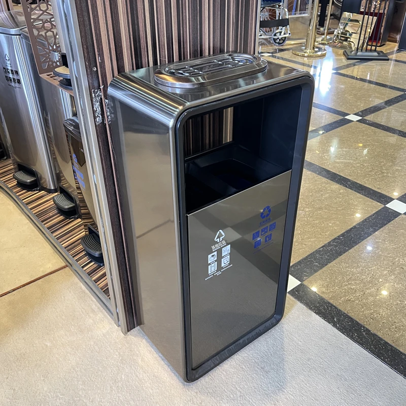 

GPX-5G stainless steel guide rail push-pull trash can