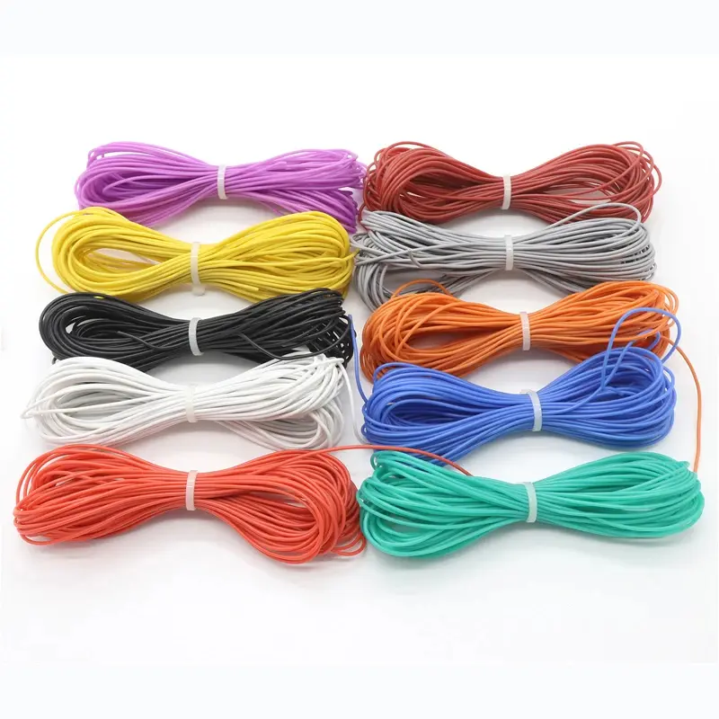 1/5/10M Soft Silicone Rubber Copper Cable 30 28 26 24 22 20-8AWG Flexible DIY LED Lighting Wires Electrical Power Cord Car Wires - Image 6