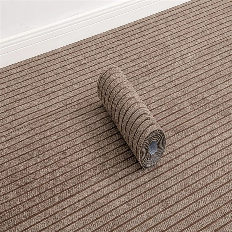 3/4M Solid Color Stripe Carpet Non-Slip Self-Adhesive Floor Tiles Protect Mat Reusable Removable Carpet Kitchen Home Stair Mat 6