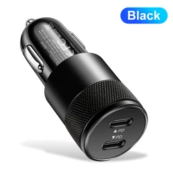 High - Speed USB Type C Car Charger Adapter with 3.1A PD Fast Charging (P10 - 60W Black)