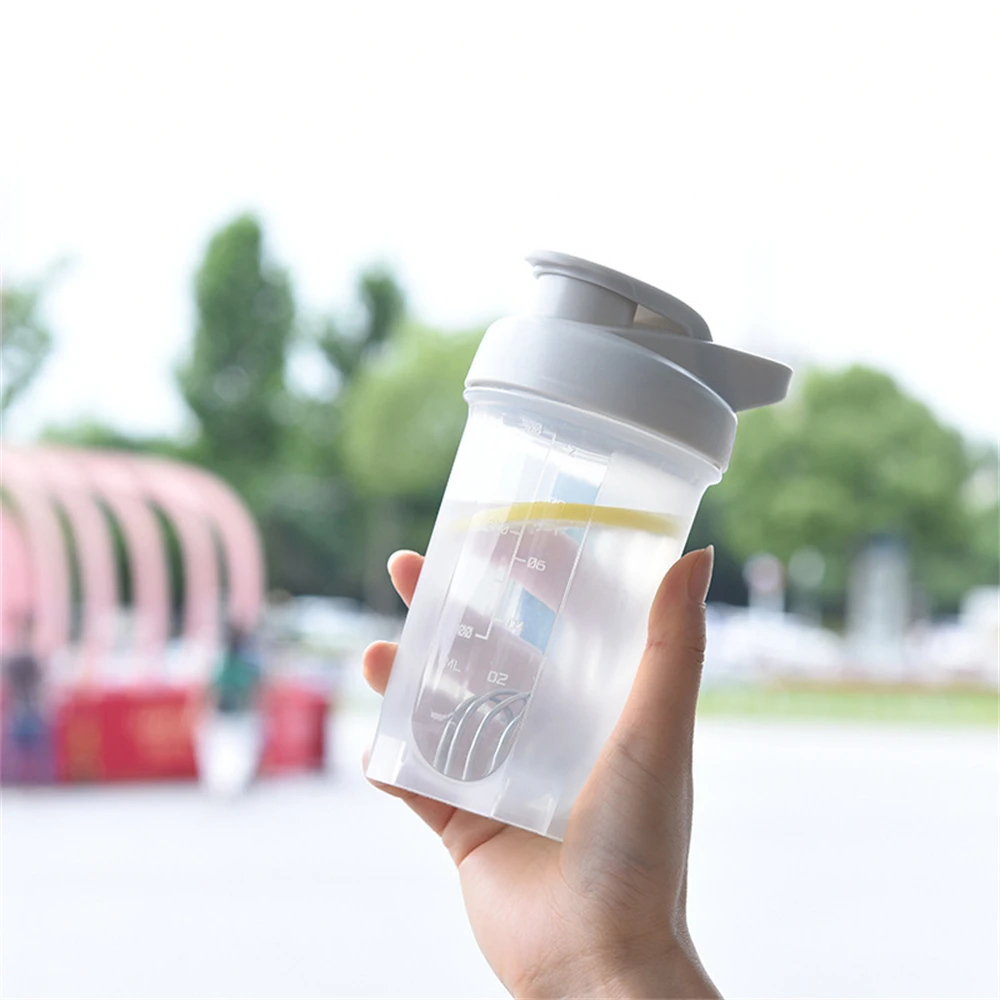 300ML Blender Shaker Bottle with Stainless Ball BPA Free Plastic Protein Shakes Leakproof for Powder Workout Gym Sport
