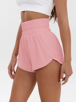 2025 New European and American Women's Shorts High Waist Elastic Loose Quick-drying Sports Casual Shorts Breathable Pants 1