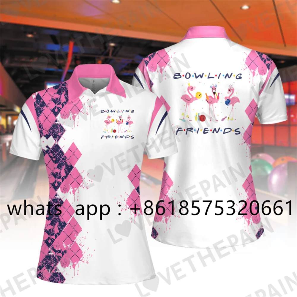 Women High Quality Golf Short Sleeve T-shirt Breathable Outdoor Leisure Golf Polo Shirt Lapel Apparel Golf Ball Sports Clothing
