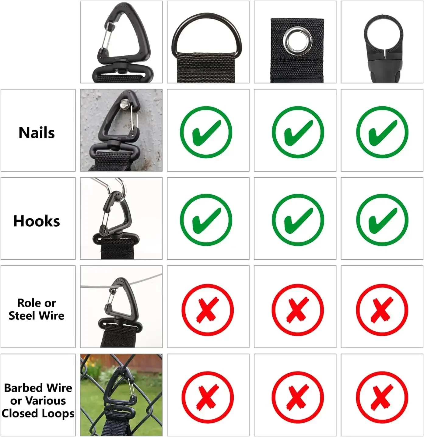 Rotating Buckle Cord Organizer & Heavy-Duty Nylon Storage Straps