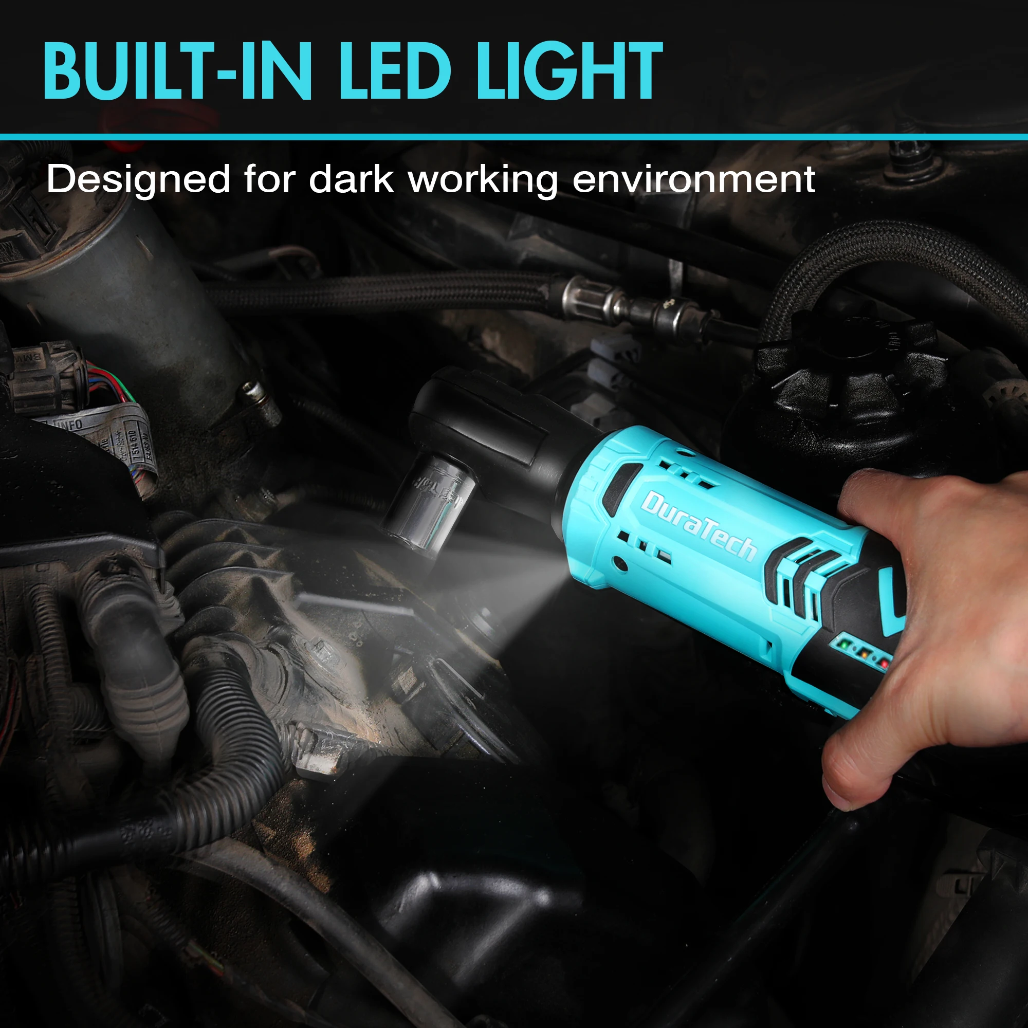 Cordless Electric Ratchet Wrench Set 12V Power Tool