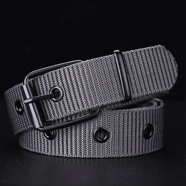Men Belts Fashion Casual studded Belts Canvas Nylon Webbing Tactical Belt High Quality Sports Strap waistband BF01 4
