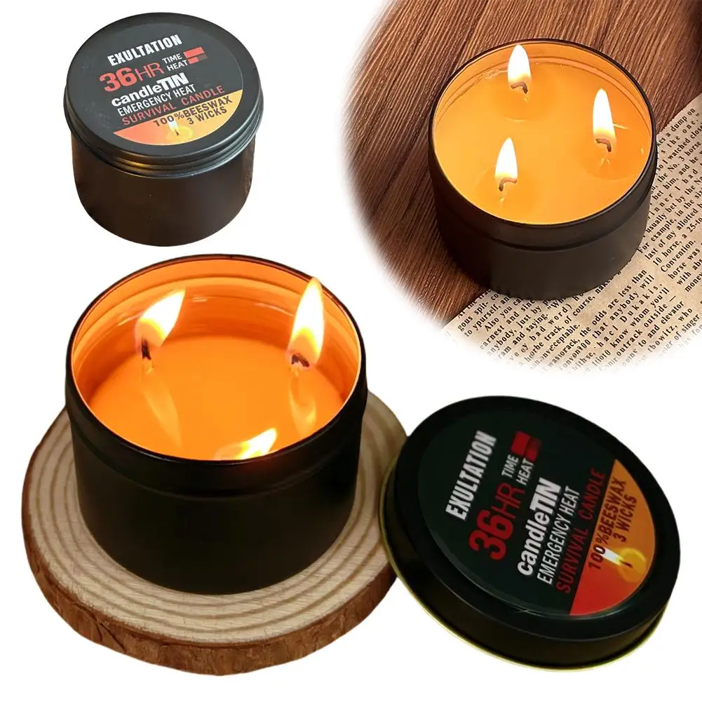 Soy Wax Emergency Candles with 3 Wicks for Blackouts and Home