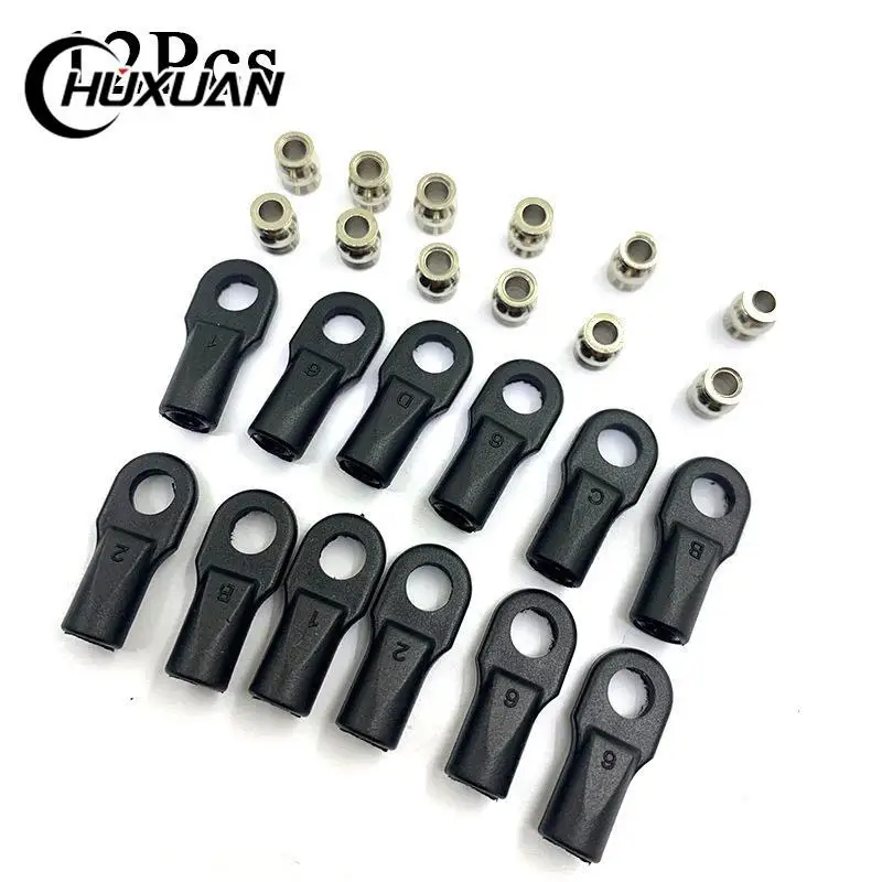 

12Pcs Hard Drive Bracket 5347 Rod End Ball Joint General Trolley Ball Sets Suit for 1/10 RC Crawler TRAxxAS Big E Big S TRx4