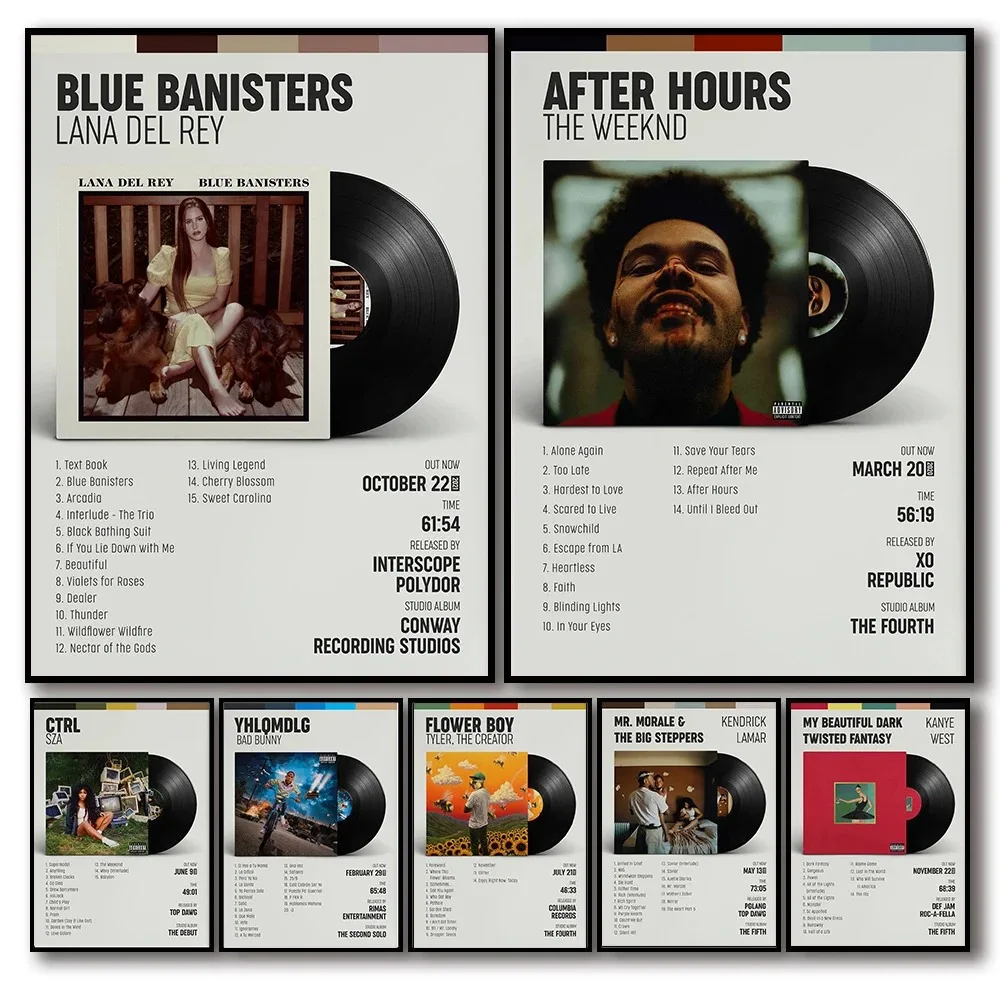 Классический стиль Лана Дель Рей, обложка альбома, постер в стиле хип-хоп, произведение искусства для гостиной, Настенный декор