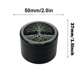Deluxe Metal Herb and Spice Grinder | Premium Kitchen and Smoking Accessory (50mm - Black)
