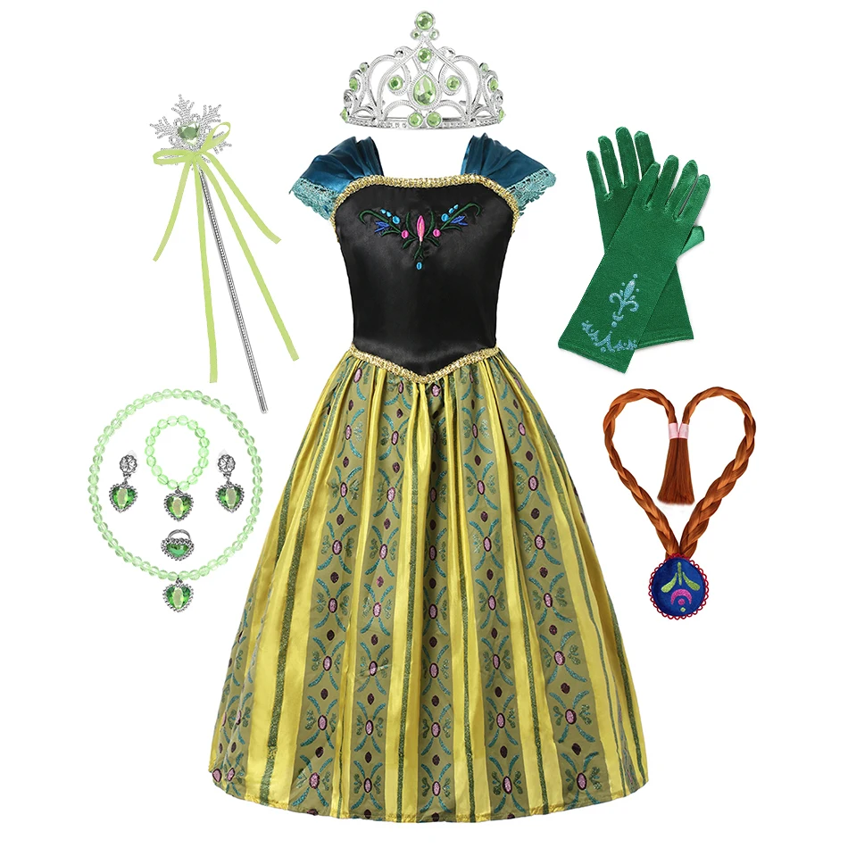 Disfraz Infantil Vestido De Anna Frozen Coronacion Frozen-vestido
