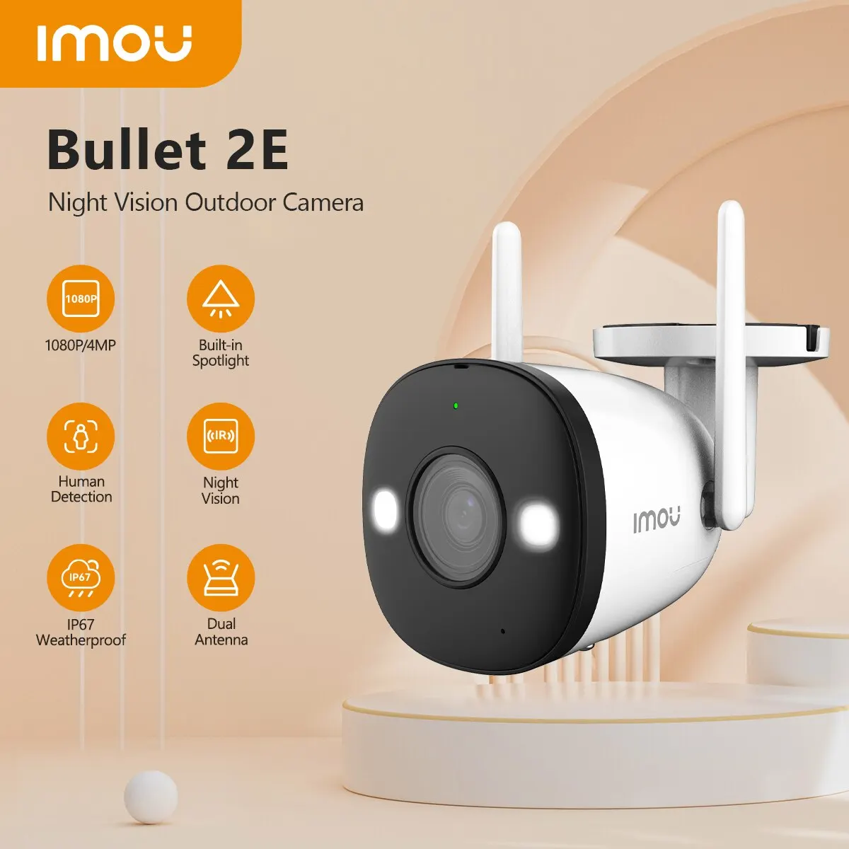 Caméra Surveillance Imou Bullet 2E QHD 4MP Wi-Fi Camera (IPC-F22FP