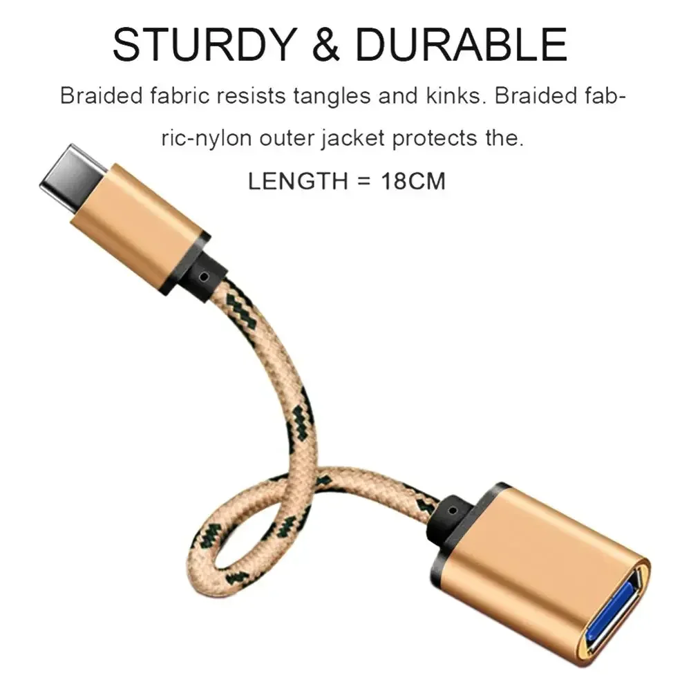 유형 C/마이크로 USB 케이블 어댑터 USB C-USB A 어댑터 OTG 케이블 남성-USB 여성 케이블 어댑터(MacBook Type-C 어댑터용)