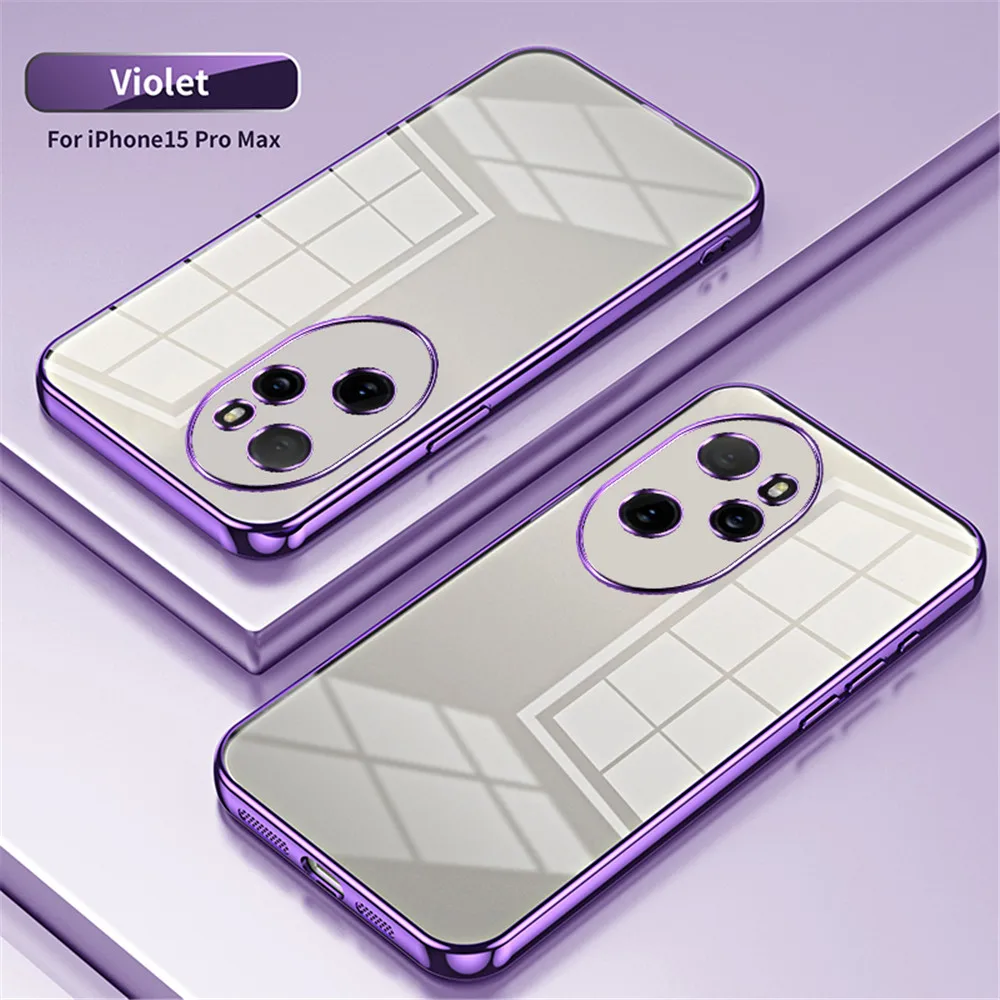 Shockproof Transparent Plating Clear Phone Case