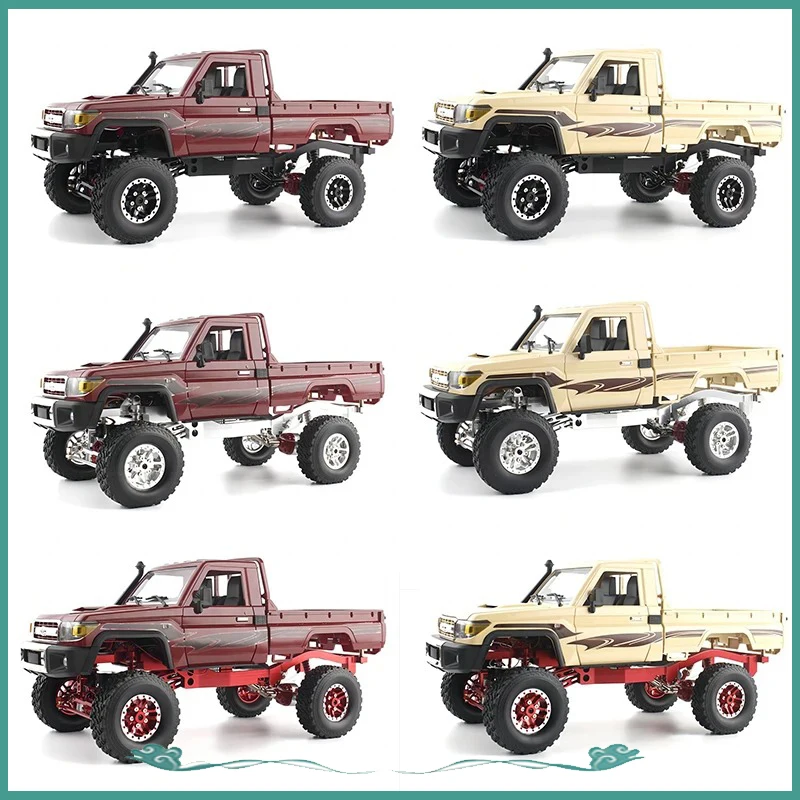Metal MN82 1:12 Retro Rc Car with LED Lights Full-scale Simulation LC79 Professional 4WD Remote Control Pickup Truck Model Toys 6