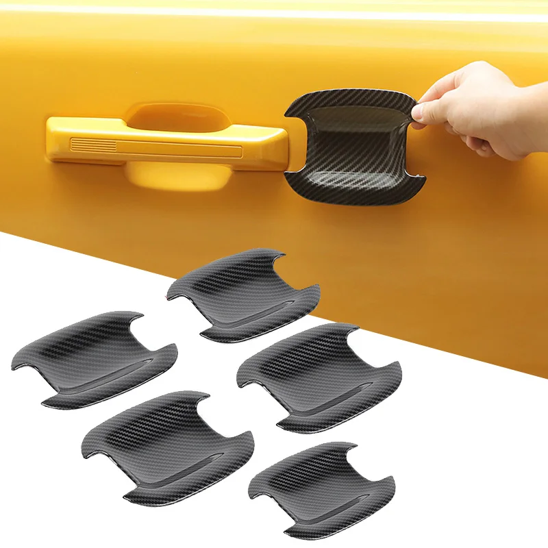 5Pcs/1Set Car Door Bowl Scratch Protector for Ford Bronco 2021+ Exterior Door Handle Bowl Cover Protection